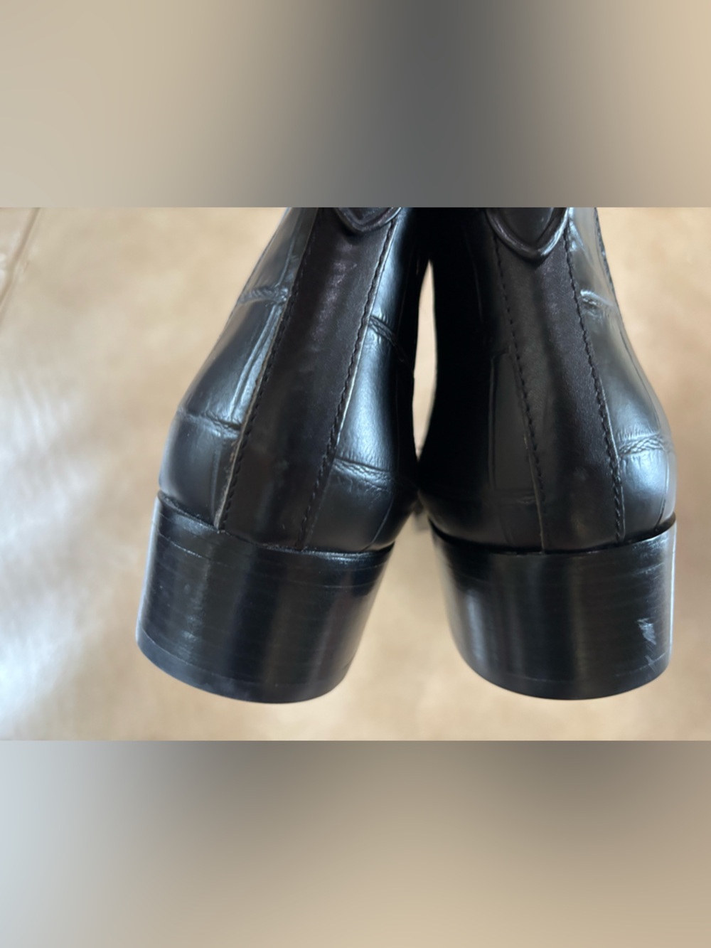 Coach Black Suffolk patchwork Leather Women's Ankle Boot with Textured Panel - Picture 6 of 9